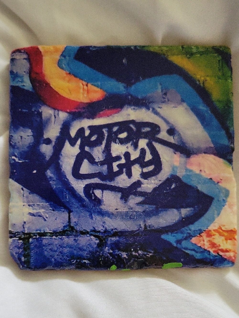 Motor City Street Art Stone Coaster